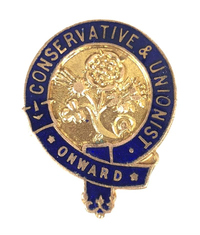 Conservative & Unionist political party membership pin badge