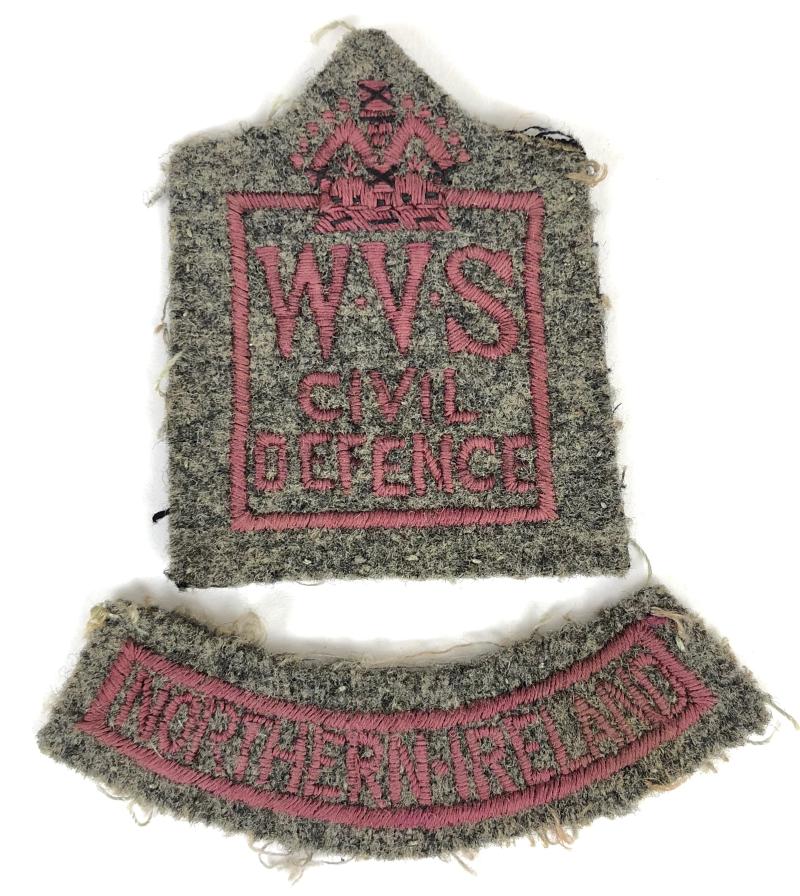 Womens Voluntary Service WVS Civil Defence Northern Ireland cloth badge