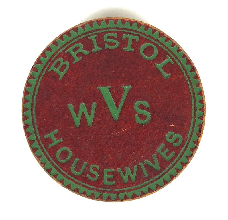 Womens Voluntary Service Bristol WVS Housewives card badge