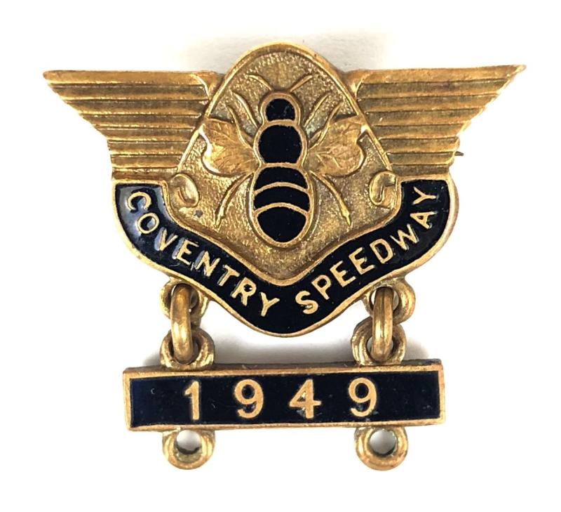 1948 Coventry Bees Speedway Supporters Club Badge and Dangler