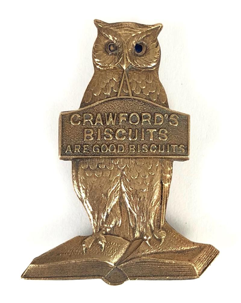 Crawford's Biscuits Wise Owl Advertising Badge