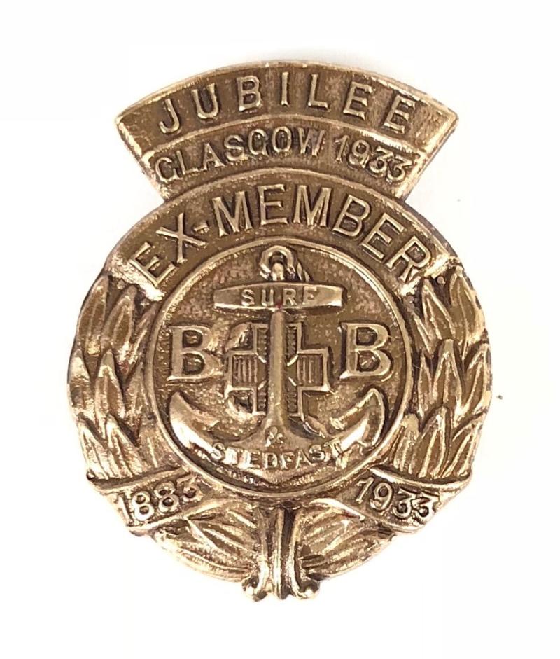 Boys Brigade Jubilee Glasgow 1933 ex-members badge