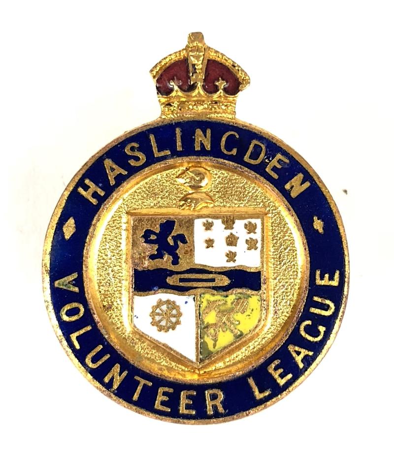 WW1 Haslingden Volunteer League lapel badge Rossendale Lancashire