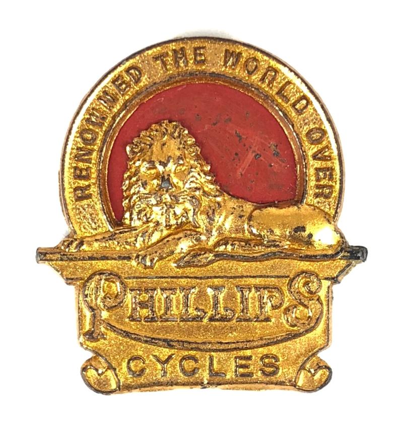 Phillips Cycles Renowned The World Over advertising badge