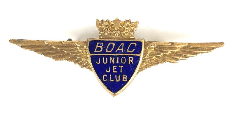 BOAC Junior Jet Club pilots wing pin badge