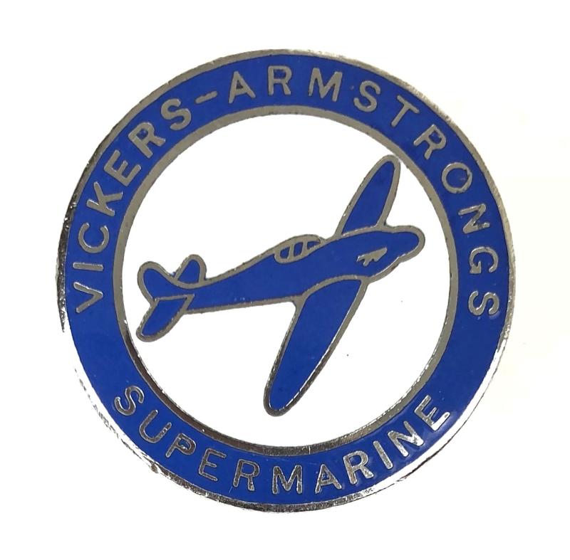 Vickers Armstrongs Supermarine spitfire construction workers badge