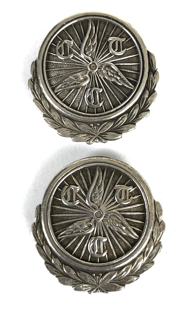 Cyclists Touring Club 1929 CTC silver prize badges W.E. PERRY & C.H. PERRY