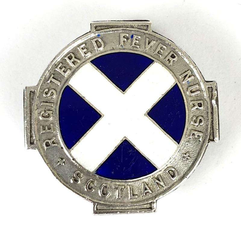 Registered Fever Nurse Scotland 1957 silver RFN badge