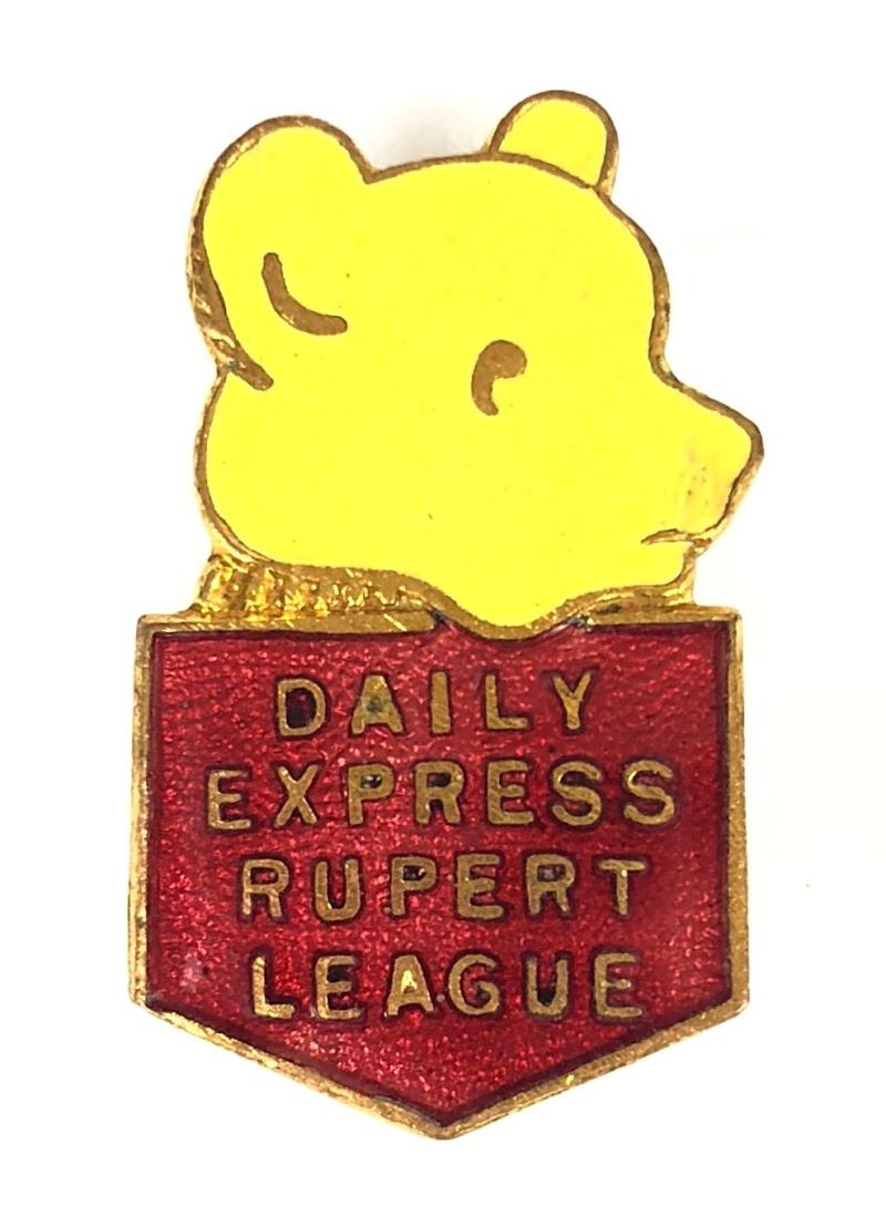 Daily Express Newspaper Rupert Bear League childrens club badge