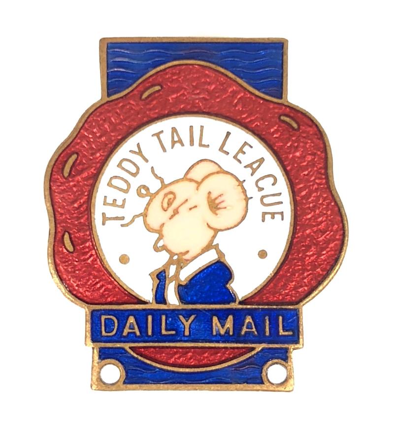 Teddy Tail League Daily Mail cartoon mouse childrens club badge