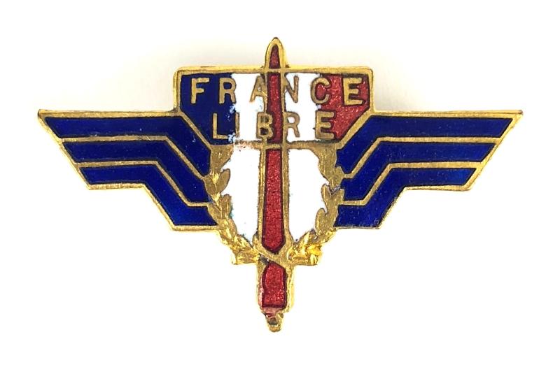 WW2 Free French Forces FRANCE LIBRE supporters pin badge