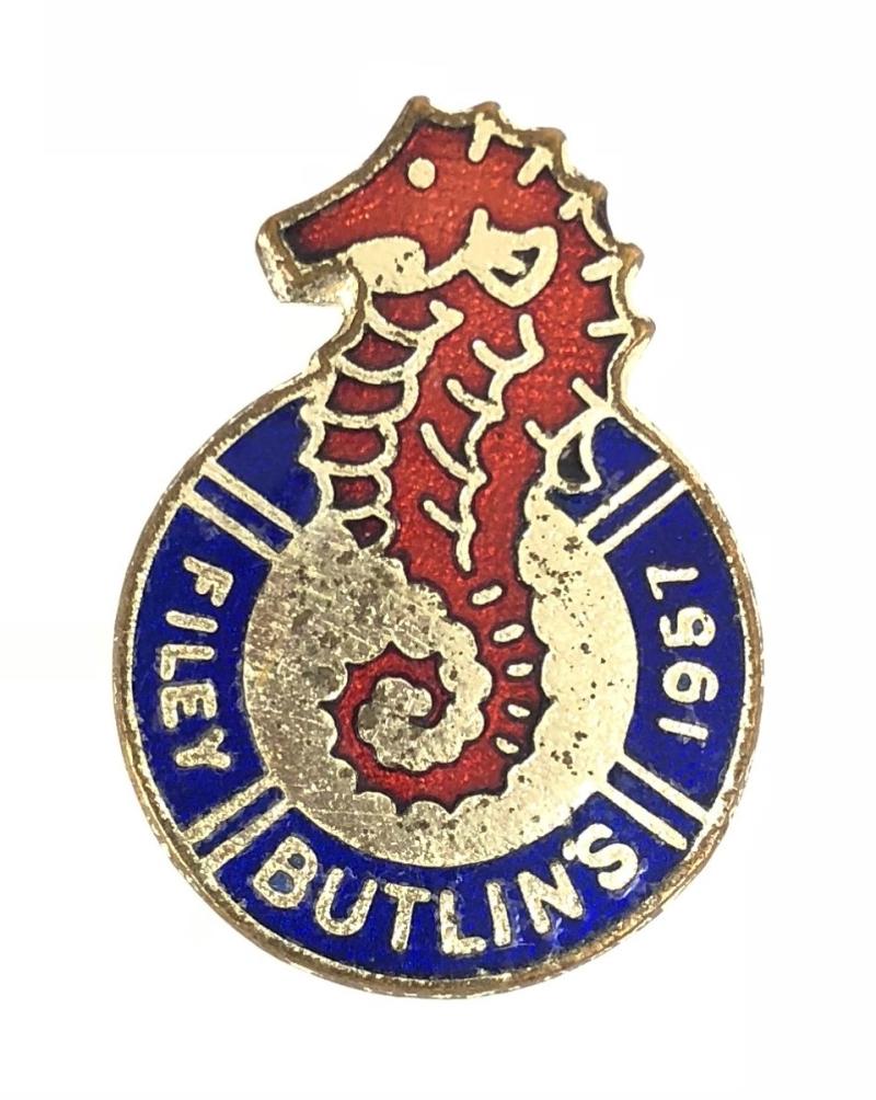 Butlins 1957 Filey holiday camp seahorse badge