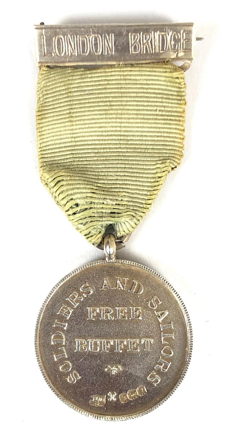 WW1 Services Rendered Tribute Medal Free Buffet London Bridge Railway Station