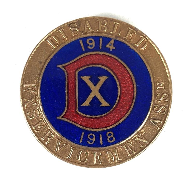 Disabled Ex Servicemen Association 1914 - 1918 Lapel Badge