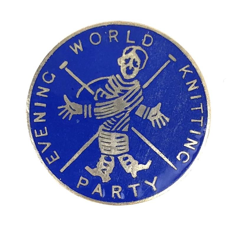 Evening World Knitting Party Adolf Hitler home front knitters badge