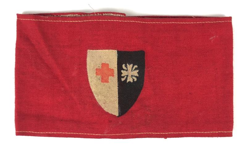 British Red Cross & Order of St John armband with family connection to Ulster