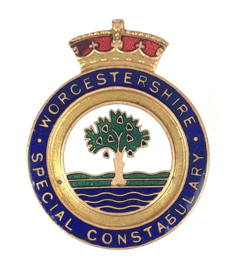 Worcestershire Special Constabulary police reserve lapel badge