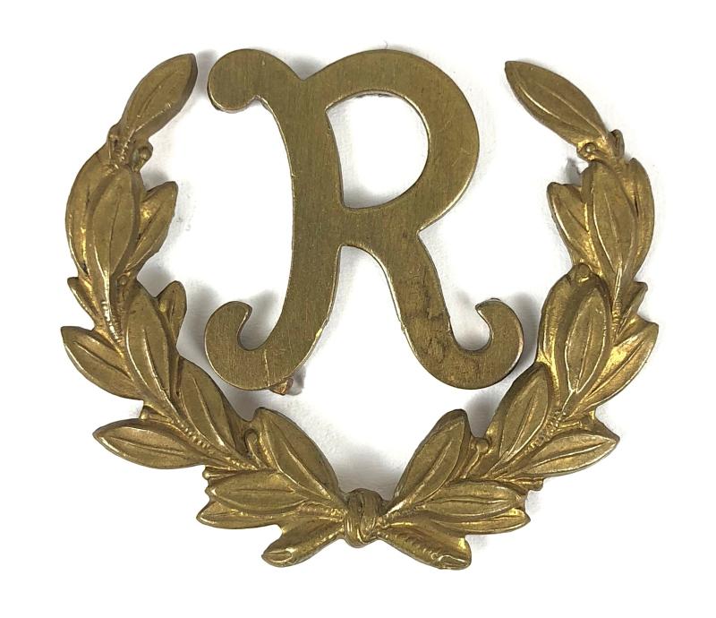 British Army Rangetaker Gunner R script in Wreath proficiency trade badge