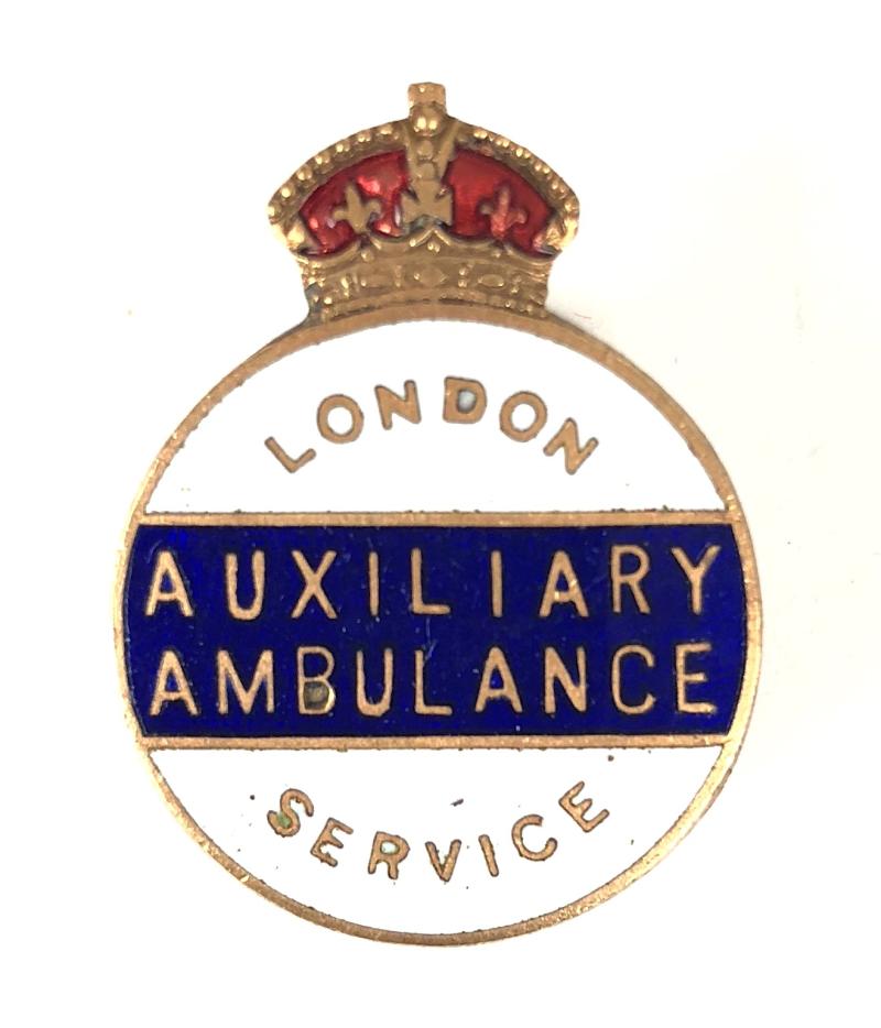 WW2 London Auxiliary Ambulance Service home front badge