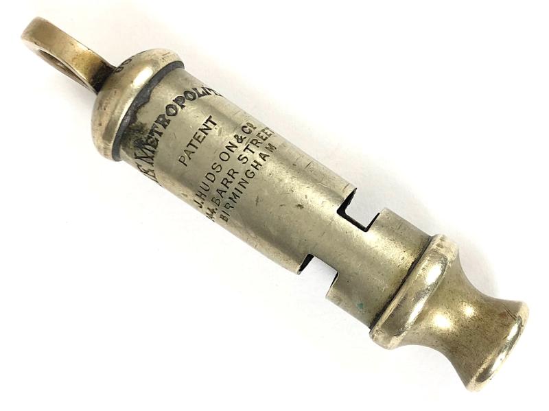 Metropolitan Police Whistle J.Hudson & Co 244 Barr Street Birmingham PATENT.5727.08