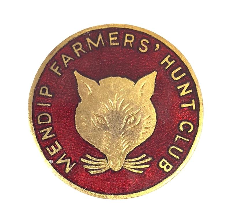 Mendip Farmers Hunt Club vintage membership lapel badge Somerset