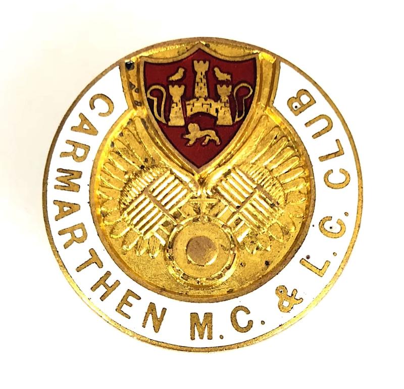 Carmarthen Motor Cycle & Light Car Club Badge Wales c.1930's