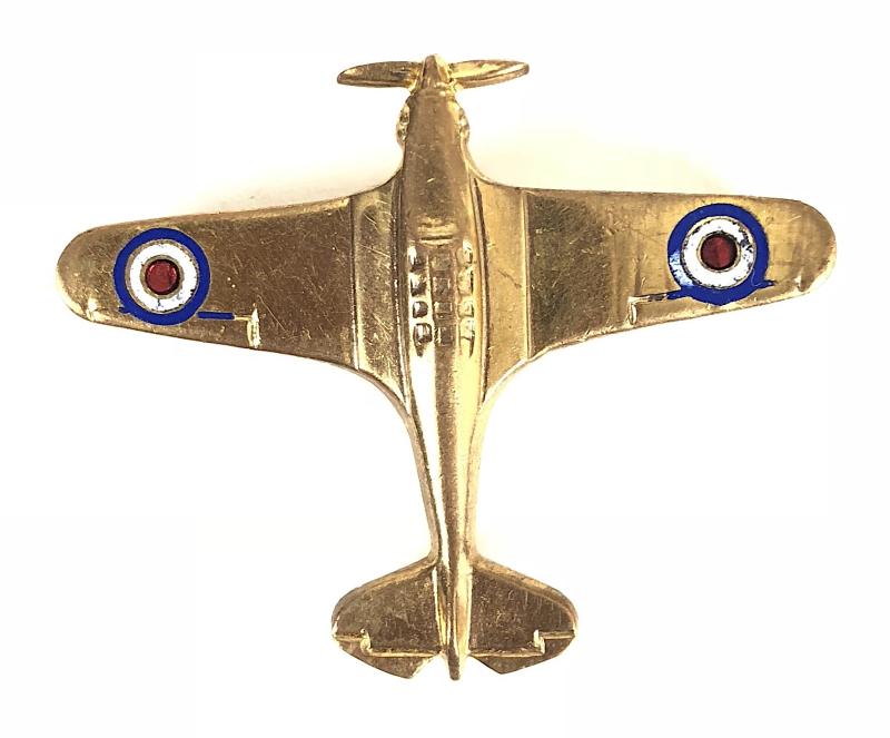 Royal Air Force Hawker Hurricane fighter plane badge circa 1940's