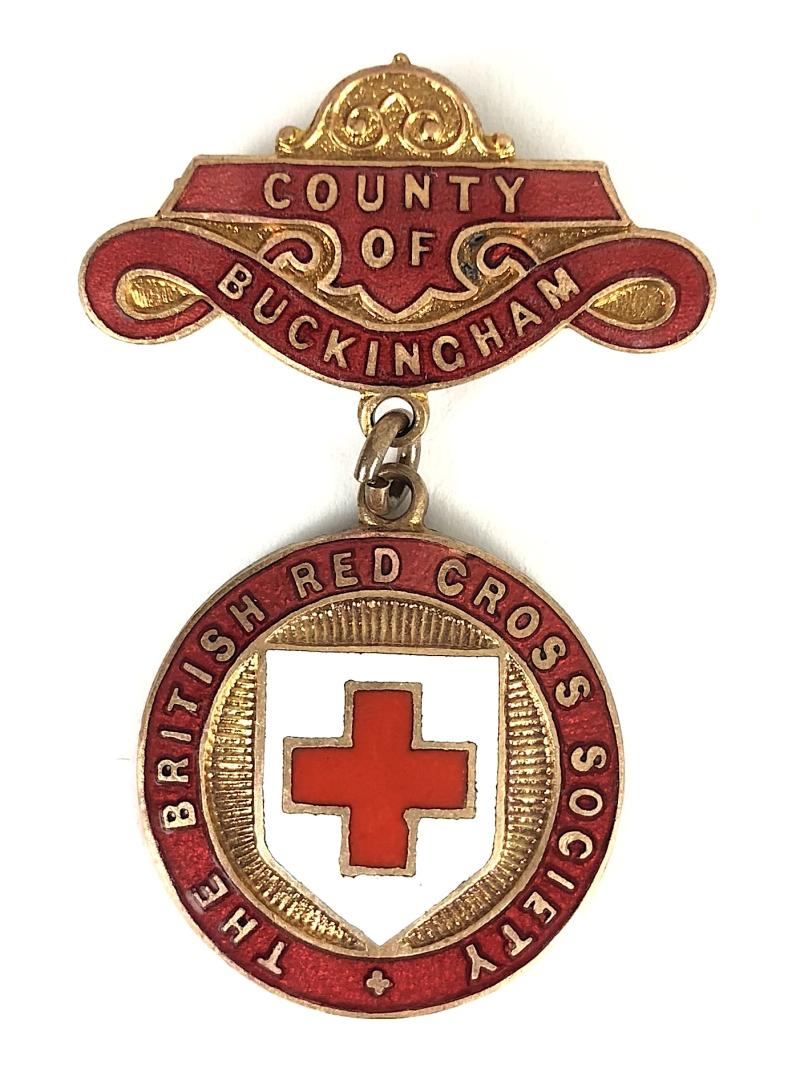 WW1 British Red Cross Society County of Buckingham 88 Detachment badge