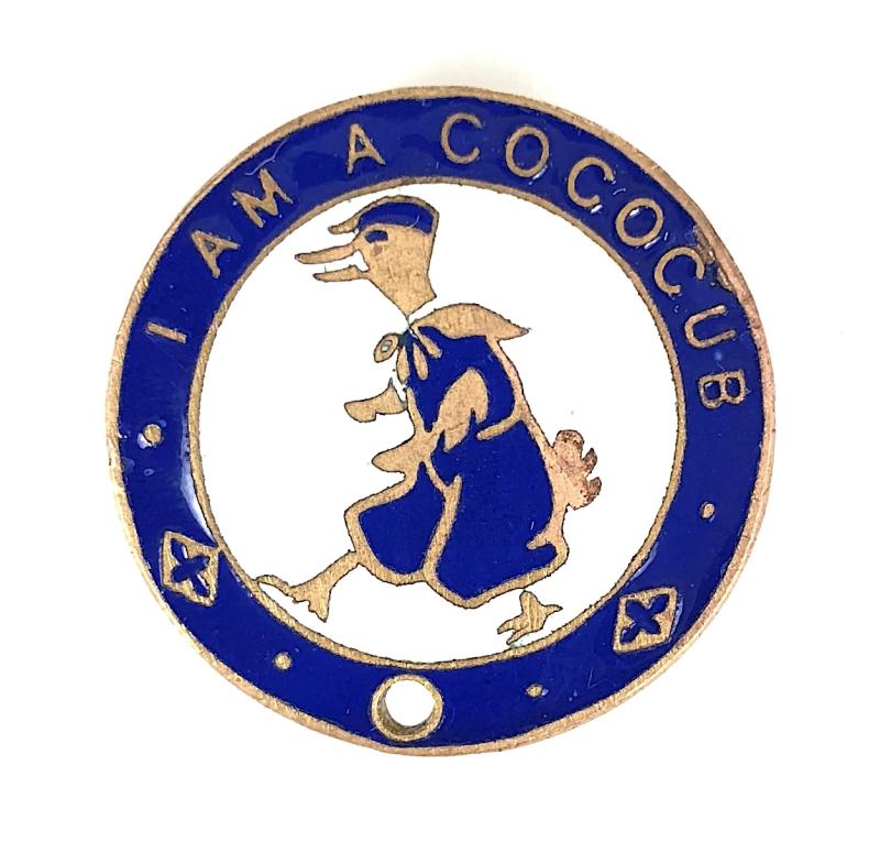 Cococub League childrens club advertising badge Cadbury Bournville Chocolate