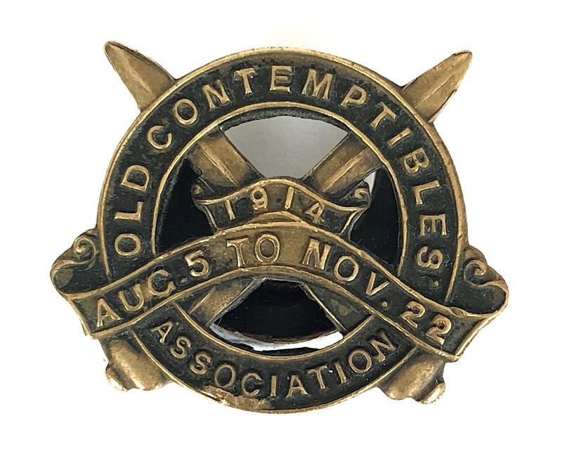 Old Contemptibles Association 1914 Aug 5 To Nov 22 chums badge