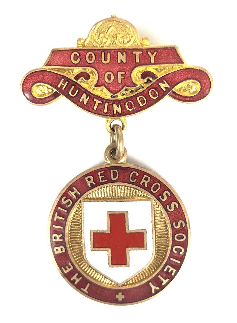 British Red Cross Society County of Huntingdon badge