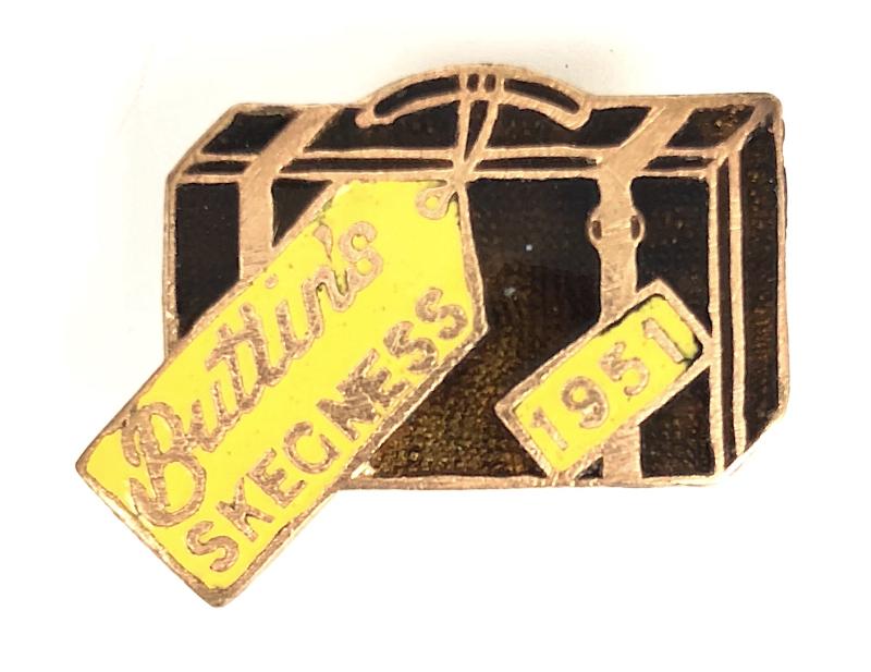 Butlins 1951 Skegness holiday camp suitcase badge