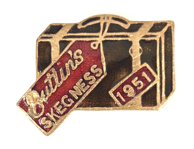 Butlins 1951 Skegness holiday camp suitcase badge