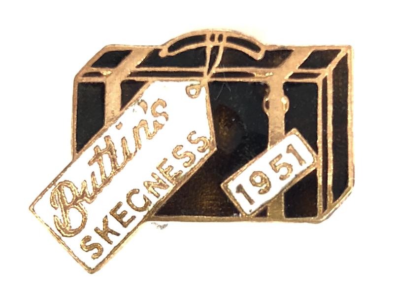 Butlins 1951 Skegness holiday camp suitcase badge