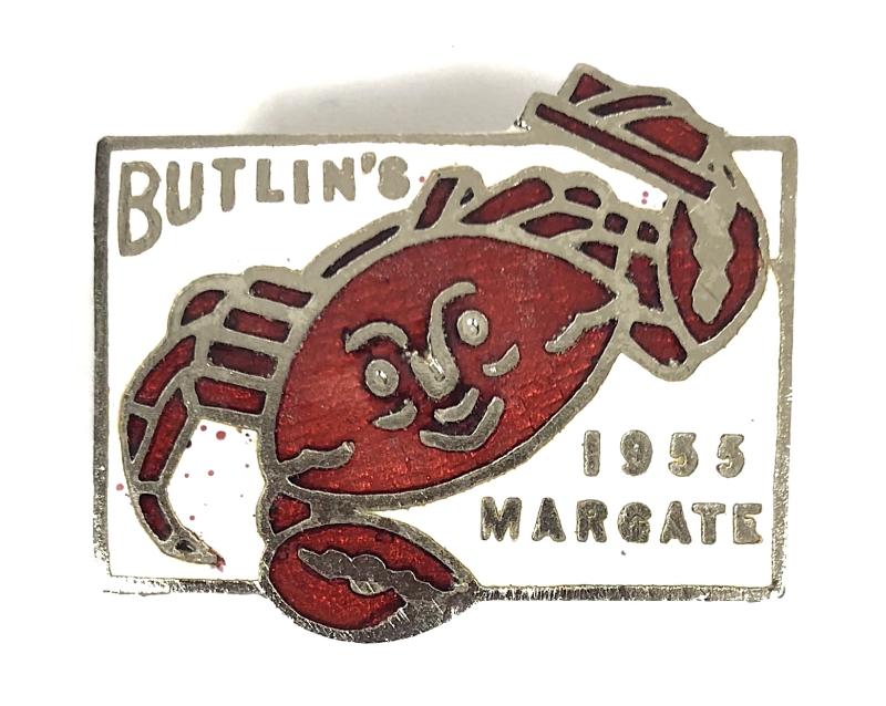 Butlins 1955 Margate Holiday Camp crab badge