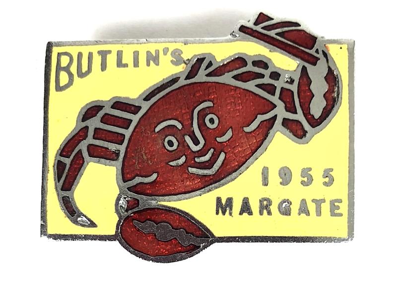 Butlins 1955 Margate Holiday Camp Crab Badge