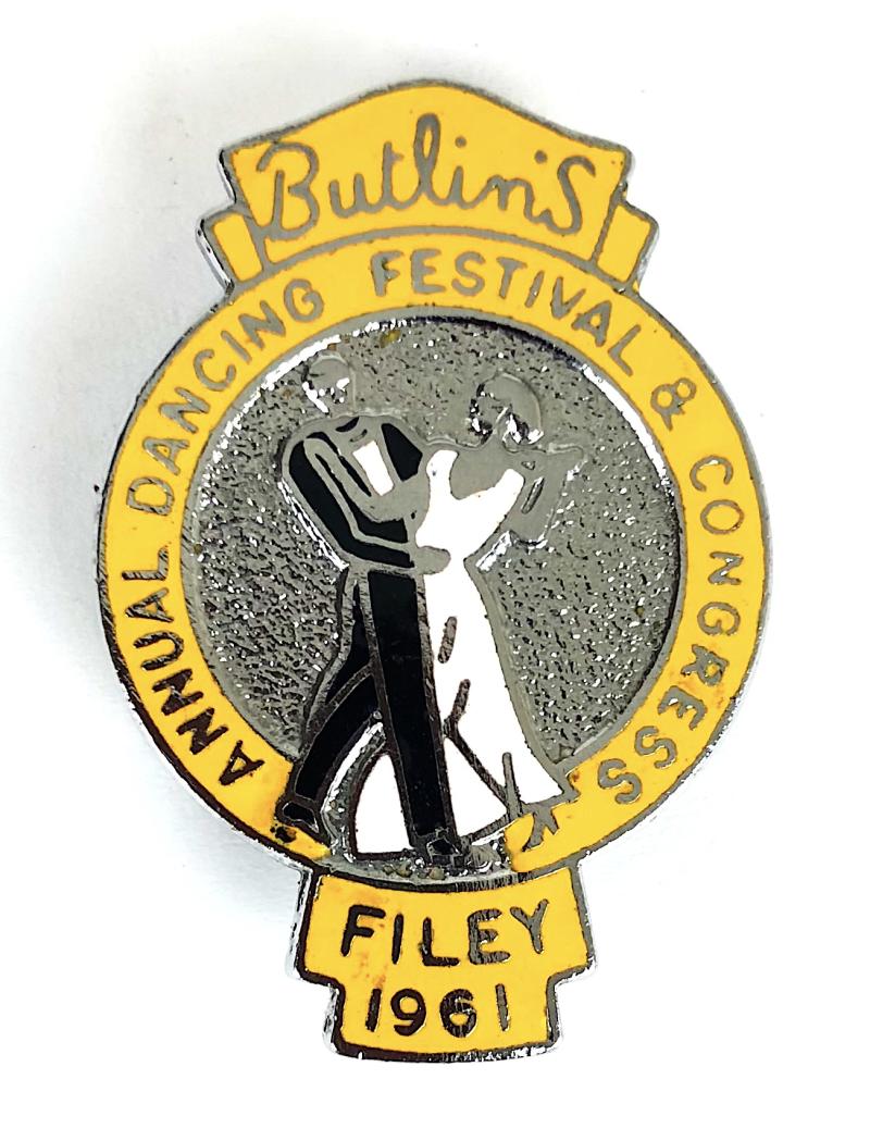 Butlins 1961 Filey Annual Dancing Festival & Congress badge