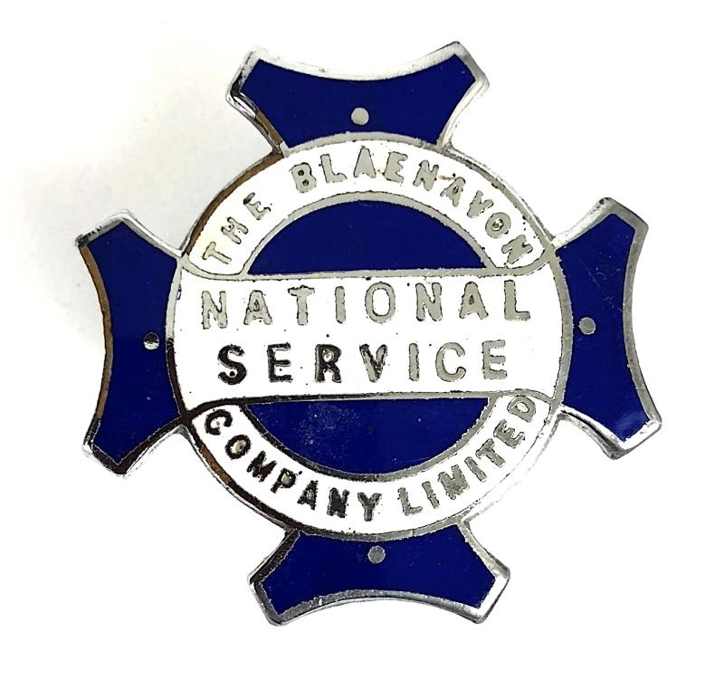 Blaenavon Company Ltd On National Service war worker badge Wales