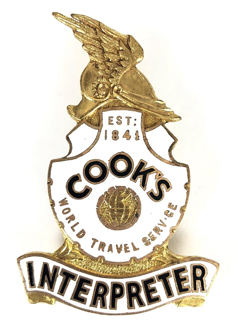 Cook's World Travel Service Interpreter Promotional Badge Est: 1841