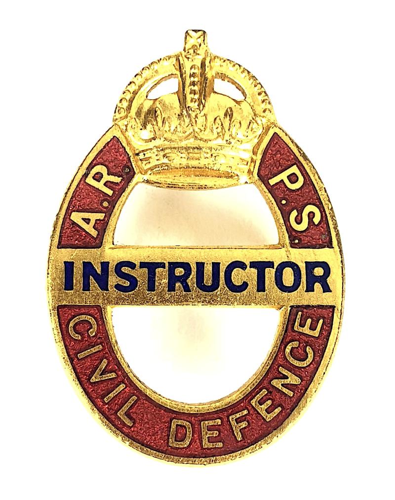 Air Raid Precaution School ARPS Civil Defence Instructor badge