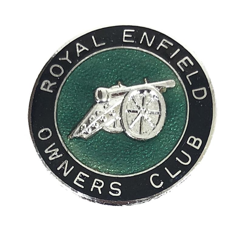 RoyaL Enfield Cannon Owners Club Motorcycle Badge by Butler Birmingham