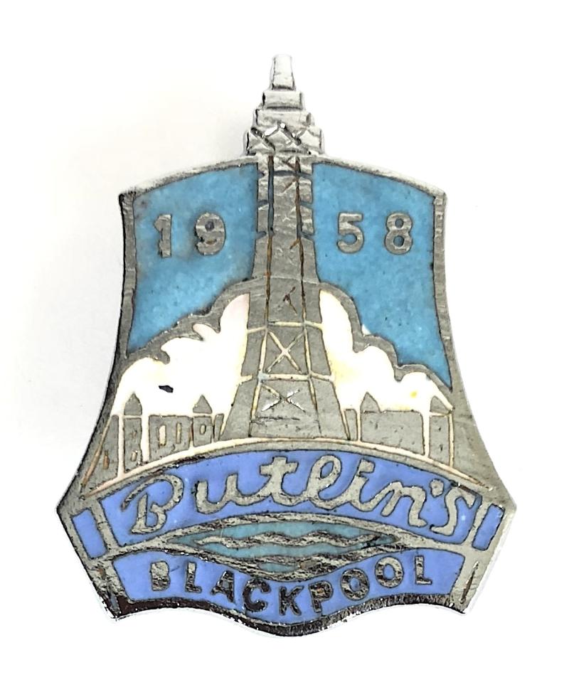 Butlins 1958 Blackpool holiday camp tower badge