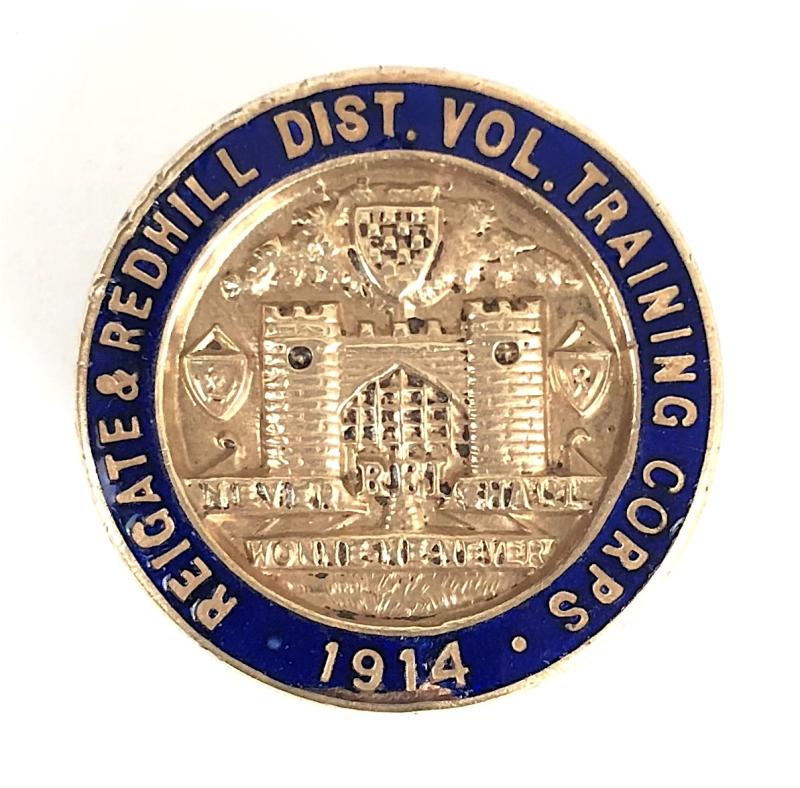 Reigate & Redhill 1914 Volunteer Training Corps VTC Badge Surrey