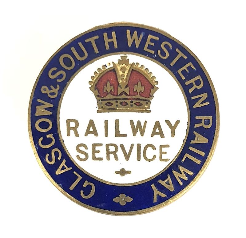 WW1 Glasgow & South Western Railway war service badge