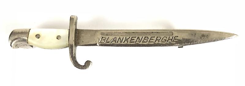 WW1 Blankenberghe miniature bayonet battle pin badge 53mm