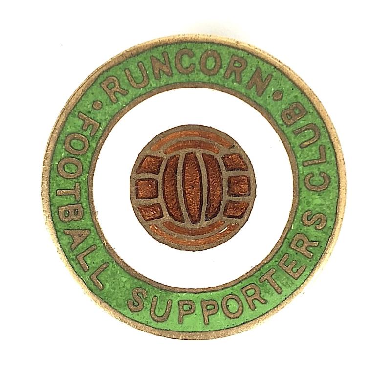 Runcorn Football Supporters Club Pin Badge Cheshire