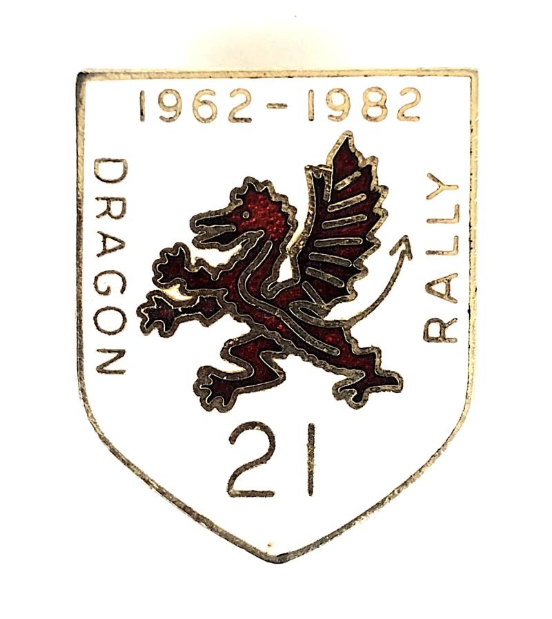 1962 -1982  Dragon Rally Motor Cycle Badge Wales