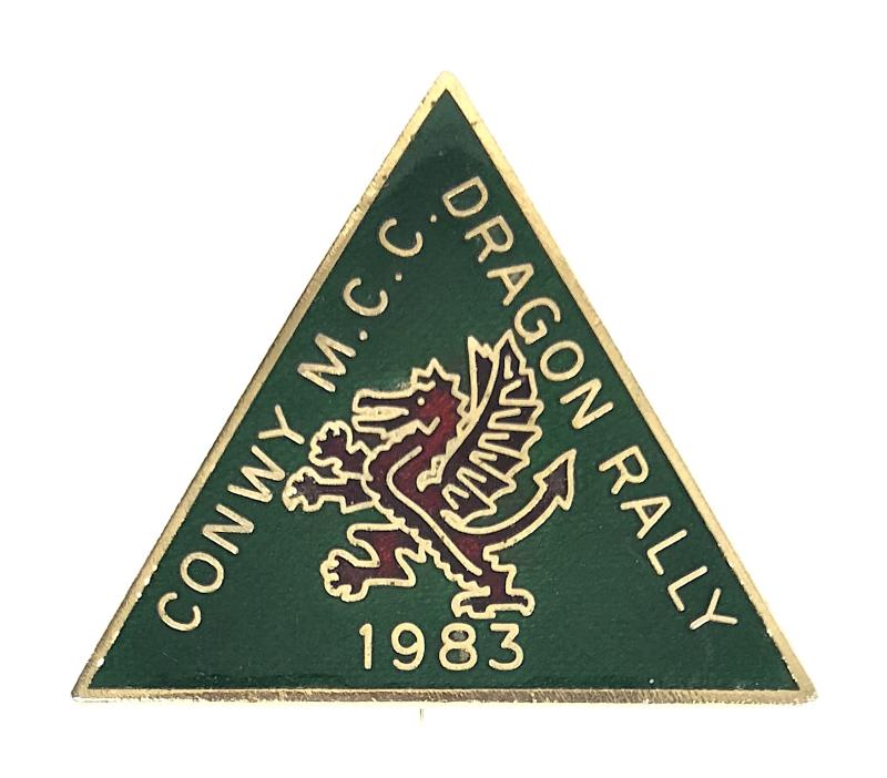 Conway Motor Cylcle Club 1983  Dragon Rally Badge Wales