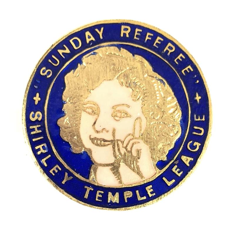 Sunday Referee Newspaper Shirley Temple League Badge by Roden London