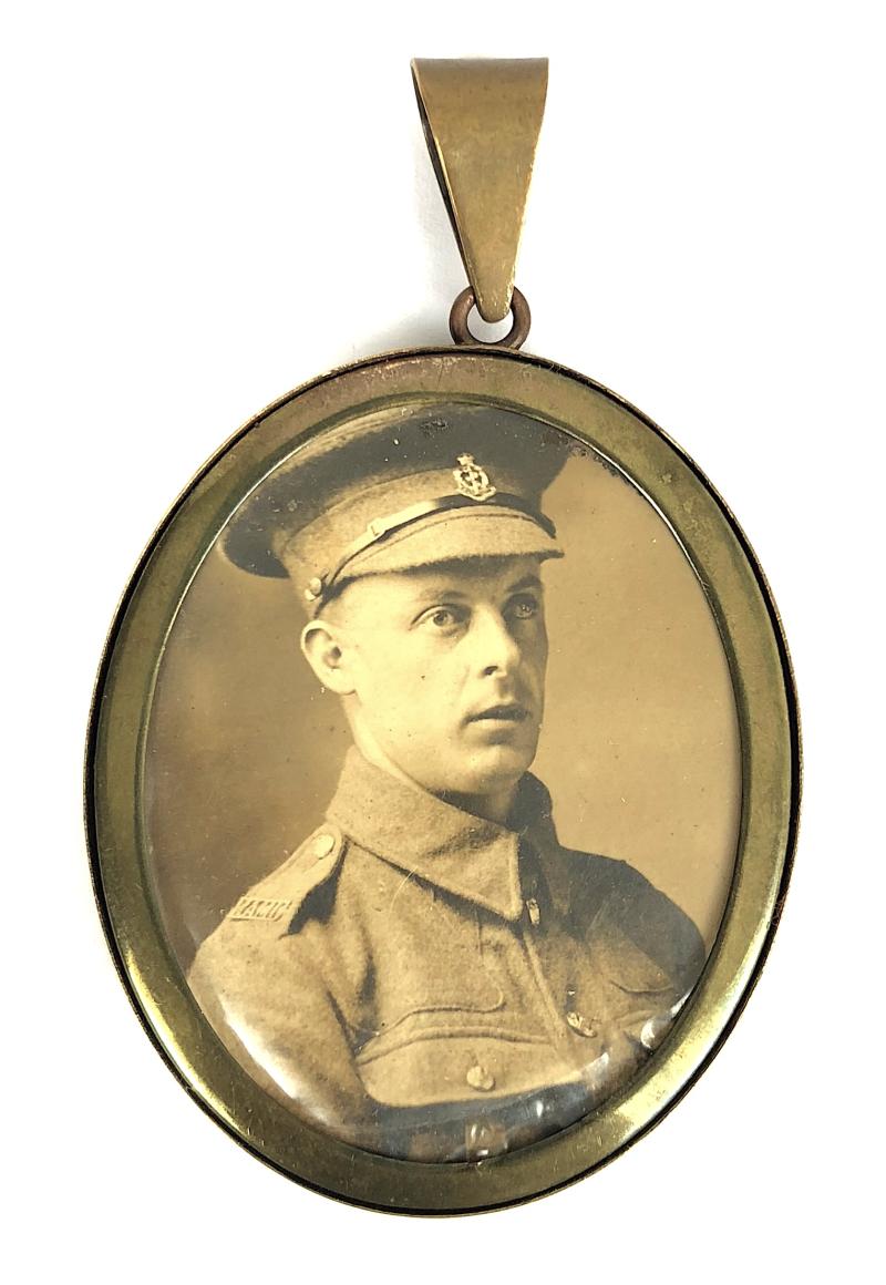 WW1 RAMC / Lancashire Fusiliers brothers photograph locket